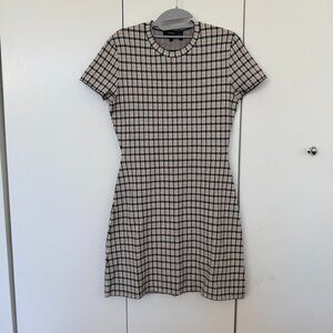 Theory Checkered Stretch Dress